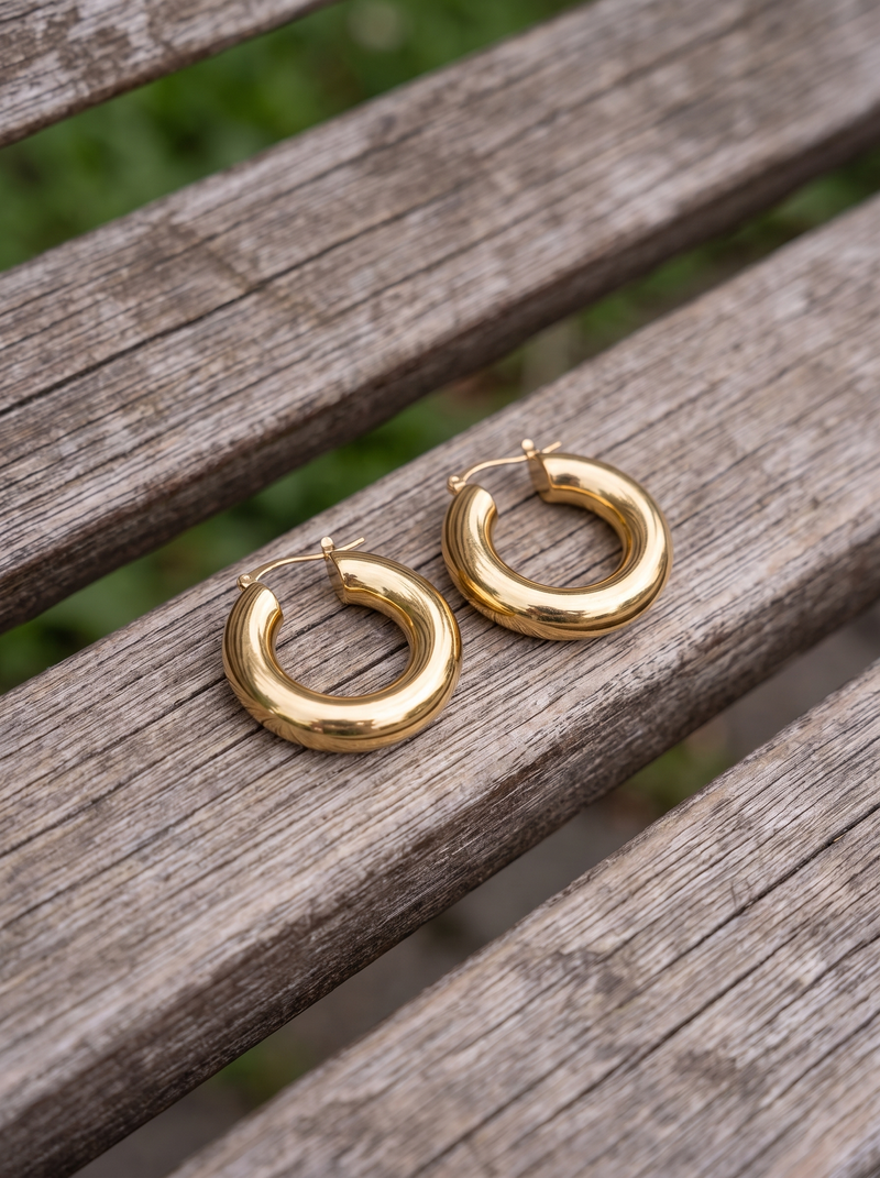 Statement Pieces – Ora chunky hoop earrings