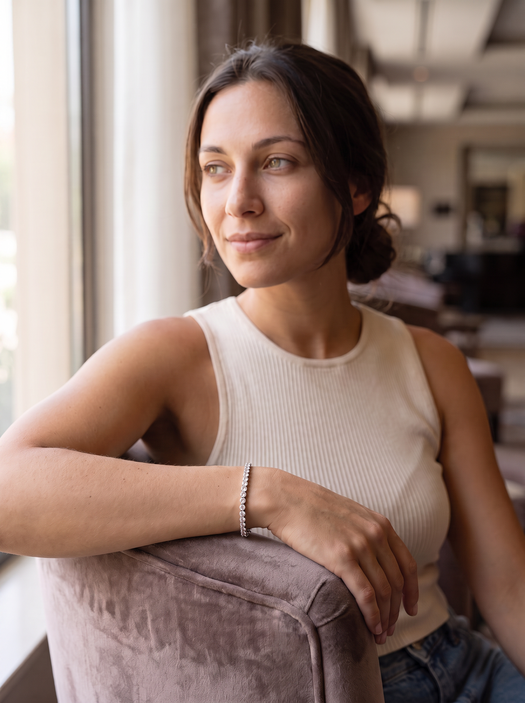 Iris Tennis Bracelet - lifestyle