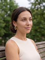Ora Chunky Hoop Earrings - worn on model