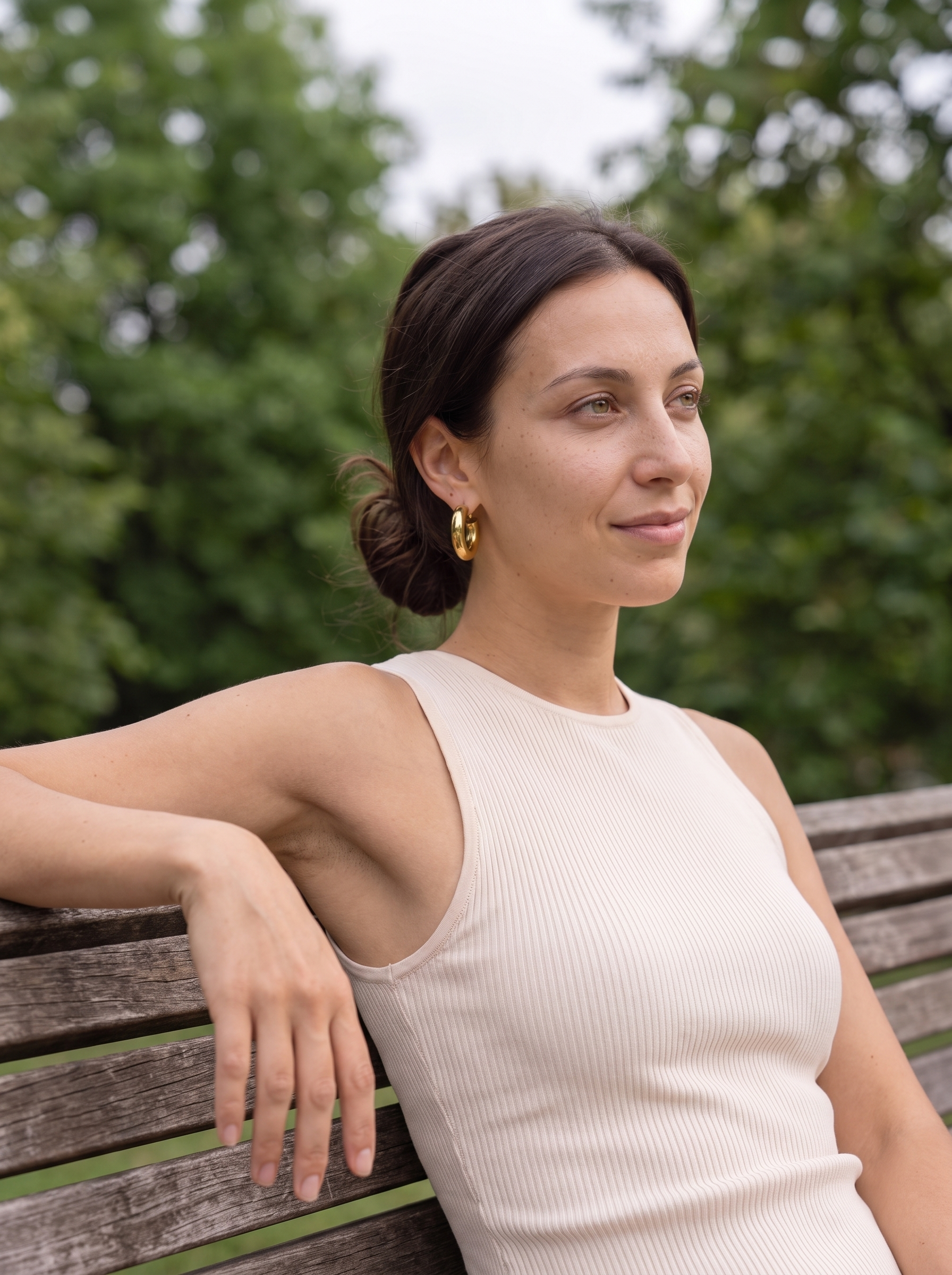 Ora Chunky Hoop Earrings - lifestyle
