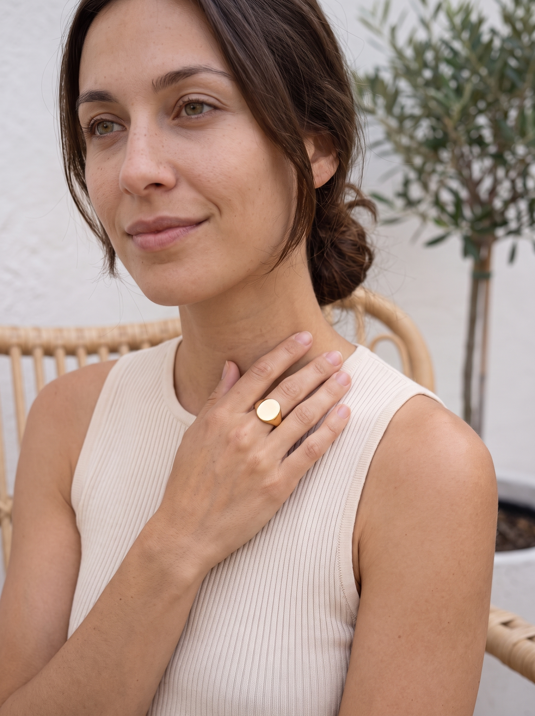 Sol Signet Ring - worn on model